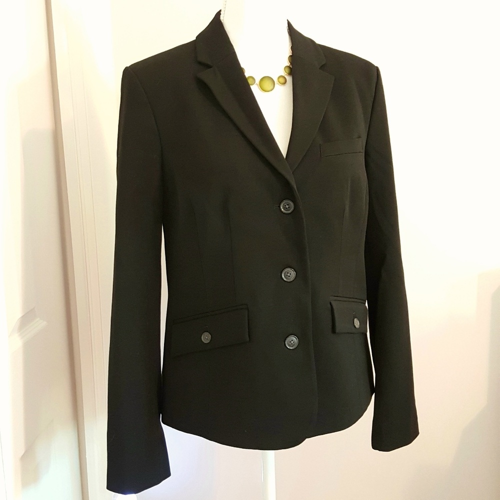 Eddie Bauer Black Career Blazer - EUC Size 10